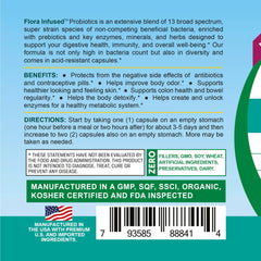 Premium USA-made Life Infused Flora Probiotics packaging