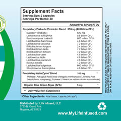 Digestive health and immune support with Life Infused Flora Probiotics