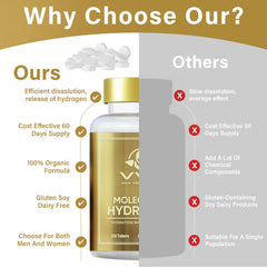 Refreshing glass of hydrogen-rich water ready to drink