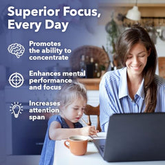 Close-up of Focus-R ingredients including Bacopa, Yerba Mate, Huperzine A and Ginkgo Biloba