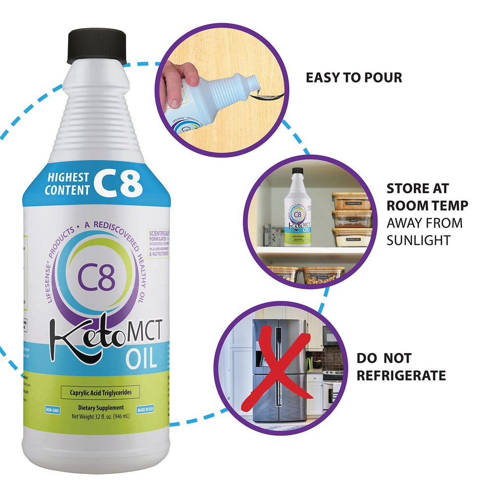 Brain and body fuel from coconut-derived C8 MCT