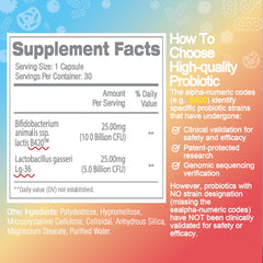 Documentation showing alpha-numeric probiotic strain codes
