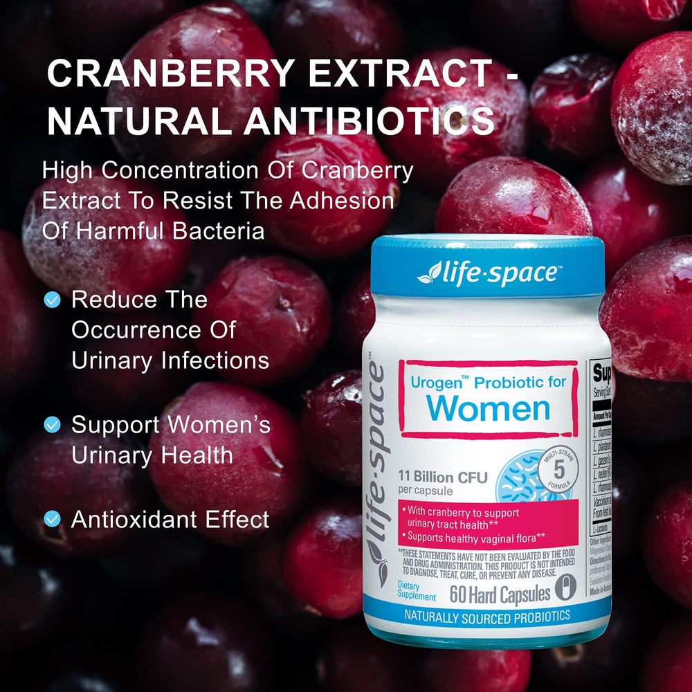 Urinary tract health concept with cranberry imagery