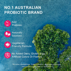 Dairy-free and gluten-free probiotic with no artificial flavors or colorants
