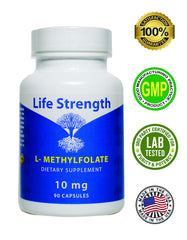 Label indicating 90 capsules in LifeStrength bottle