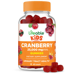 Lifeable Cranberry Gummies for Kids bottle on a white background