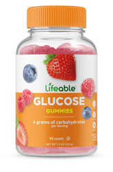 Lifeable Glucose Gummies bottle with mixed berry flavor