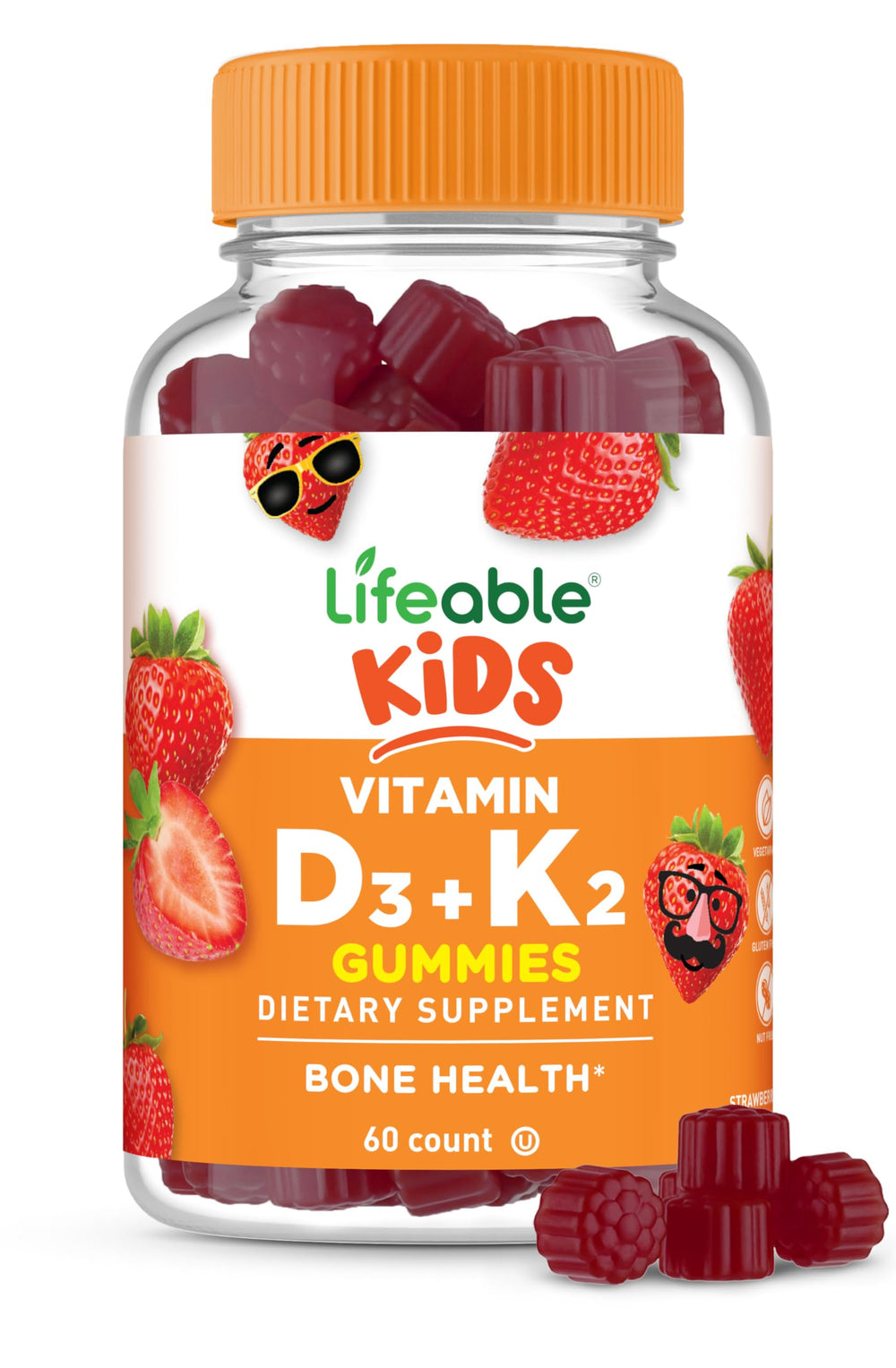 Lifeable Kids Vitamin D3 K2 Gummies hero image