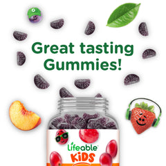 Grape flavored iron gummies for kids