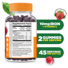 Lifeable Kids Iron Gummies bottle with label