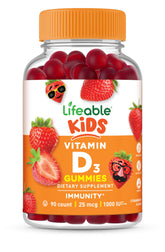 Front view of Lifeable Kids Vitamin D Gummies bottle