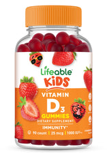 Front view of Lifeable Kids Vitamin D Gummies bottle