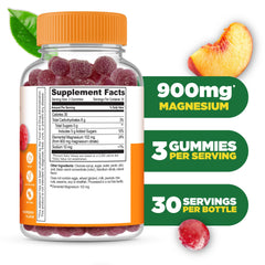 Lifeable 90-count bottle of raspberry magnesium gummies