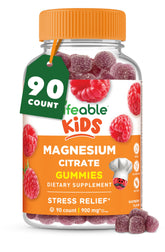 Close-up of Lifeable Magnesium Gummies for Kids in raspberry flavor
