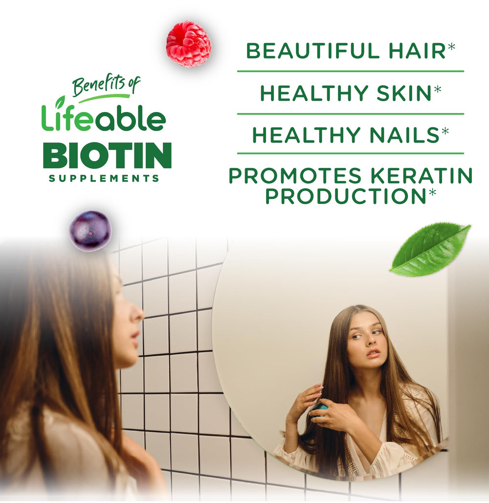Lifeable Teens Biotin 10000mcg Gummies packaging
