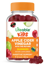 Lifeable vinagre de sidra para niños, empaque visible, opción sabrosa y fácil de consumir.
