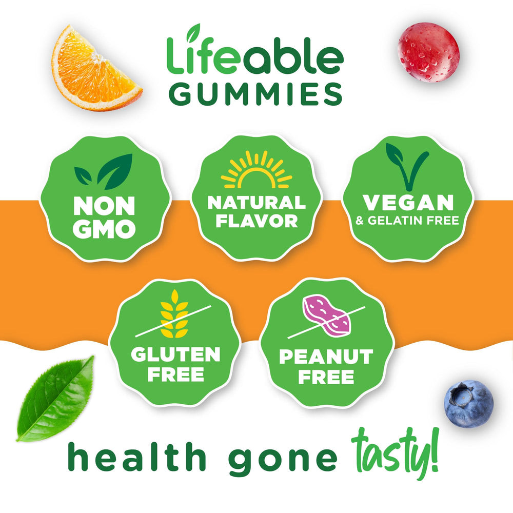 Close-up of Lifeable Vitamin B Complex Gummies ingredients