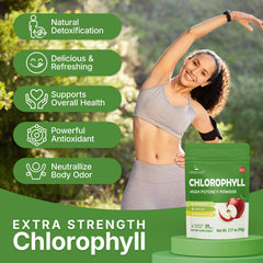 Green beverage dissolving in water from chlorophyll drink mix