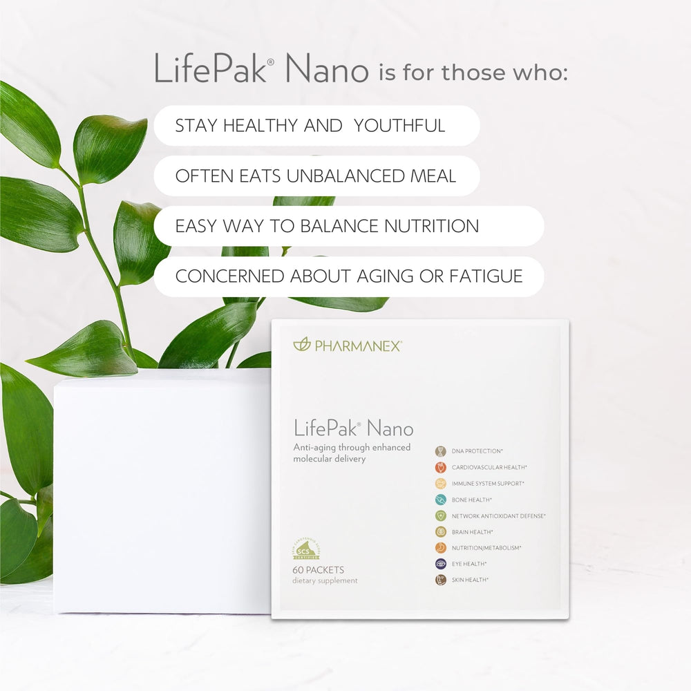 LifePak Nano comprehensive health benefits for bone, immune, eye, and skin