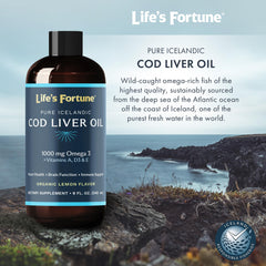 Organic, non-GMO certified cod liver oil sourced from wild Atlantic cod