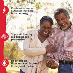 Key ingredients include iron, alfalfa, beetroot and vitamin B12