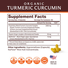 Made in USA mark and non-GMO claim on Life's Fortune Turmeric Curcumin label