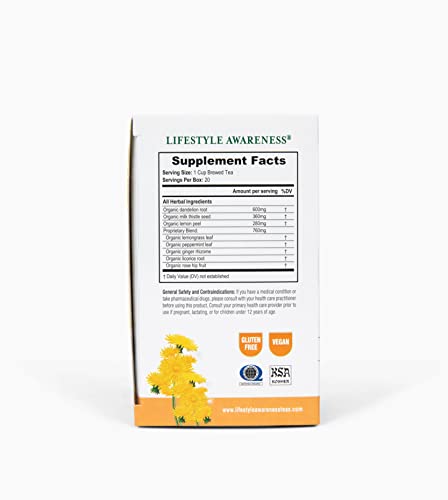 Lifestyle Awareness Dandelion, Milk Thistle, Schisandra close-up highlights traditional liver-support herbs