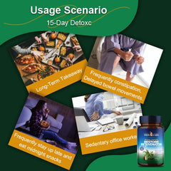 Lifestyle shot of healthy diet with colon cleanse product