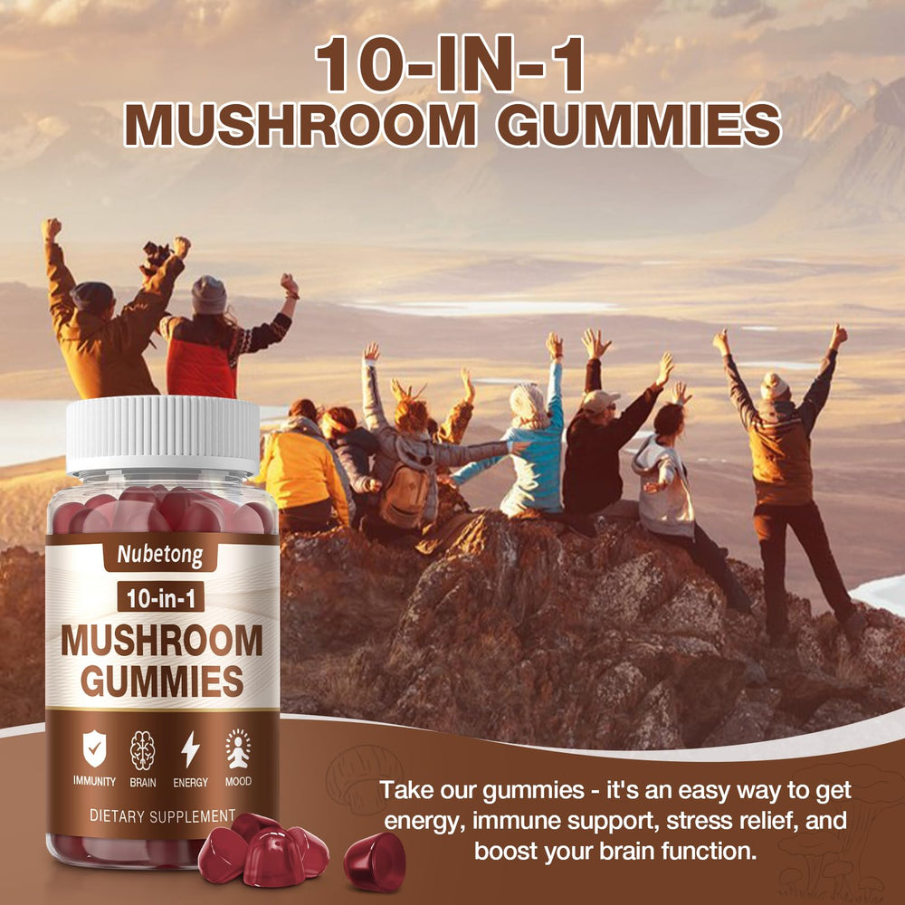 Lifestyle image of daily consumption of mushroom gummies