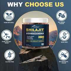 Lifestyle image of consumer taking Shilajit gummies
