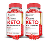 Product shot of Lifetime Keto ACV Gummies 2-pack bottle front view