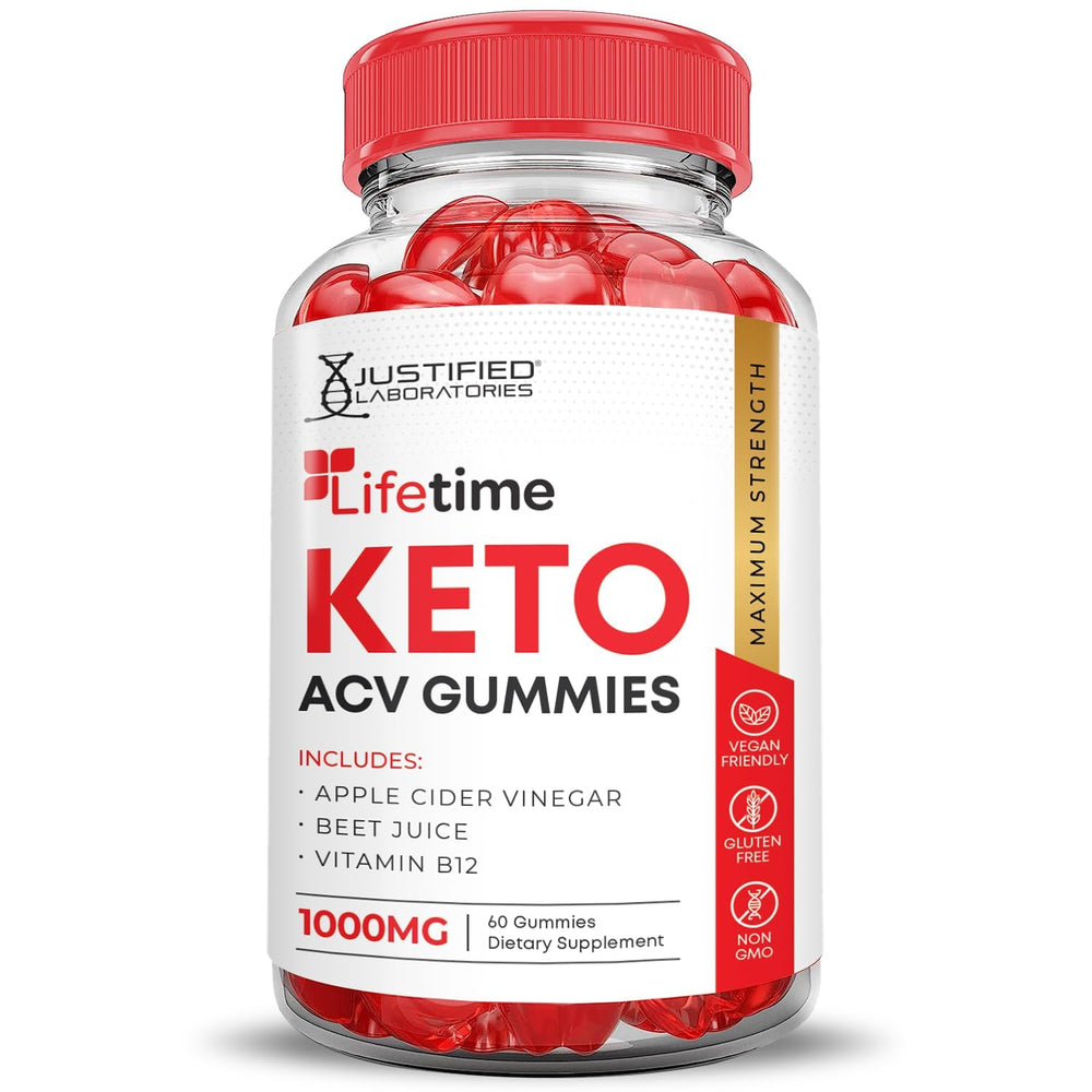 Vegan, non-GMO, gluten-free and gelatin-free badges for Lifetime Keto ACV Gummies