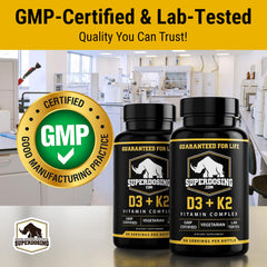 Satisfaction guaranteed badge for D3K2 supplement