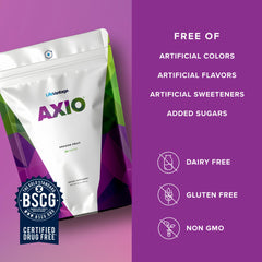 LifeVantage AXIO ingredients showcase L-theanine and green tea for smoother energy.