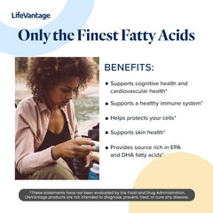 LifeVantage Omega+ softgels in bottle