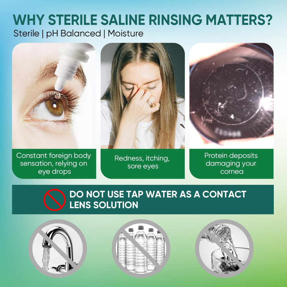 Close-up of preservative-free label on LIFVEAN saline solution