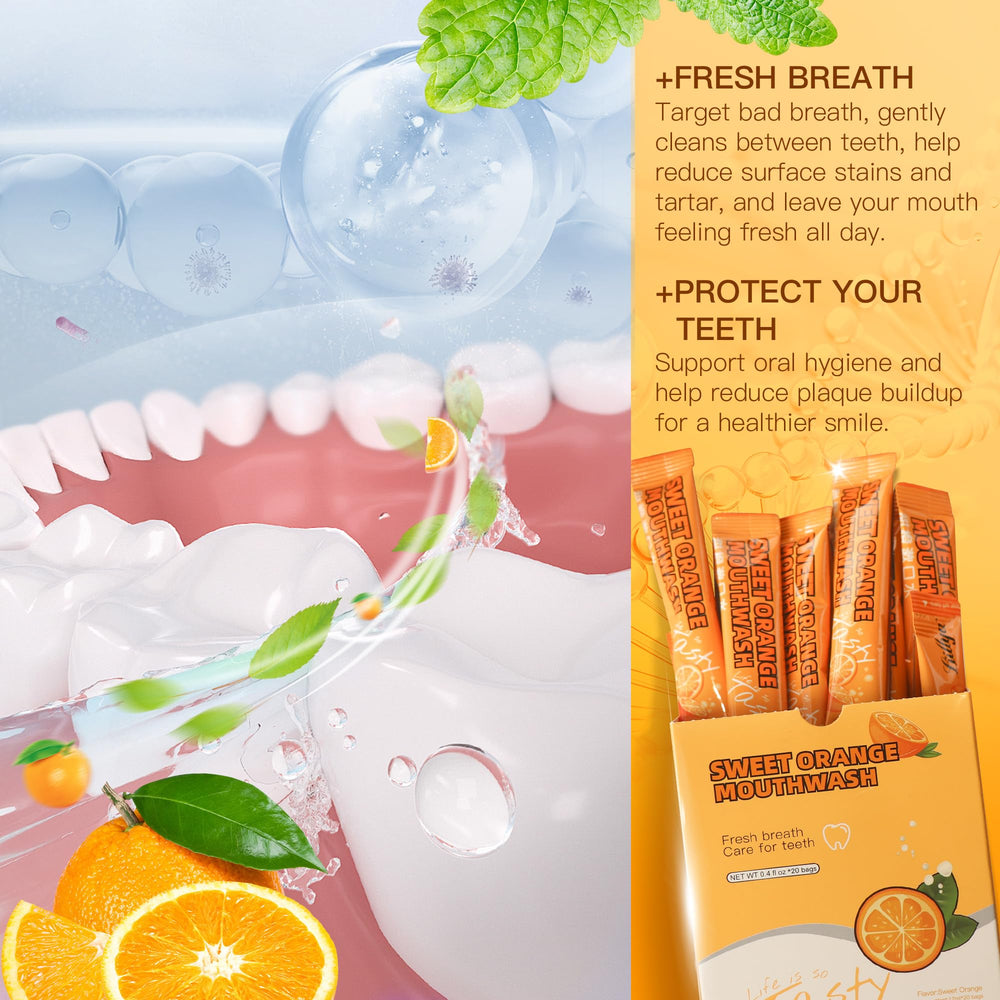 Orange Mint flavor Liillya label on sachet