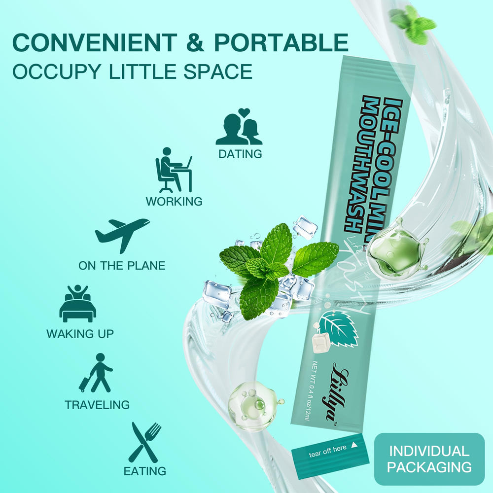 Pocket-sized Liillya mouthwash sachets on-the-go