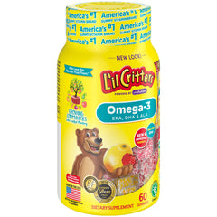Lil Critters Omega-3 DHA Cherryade chewables bottle front