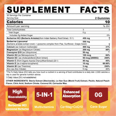 Close-up of a single Berberine gummy showing glossy texture