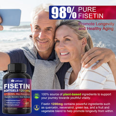 Close-up of Fisetin liposomal softgels