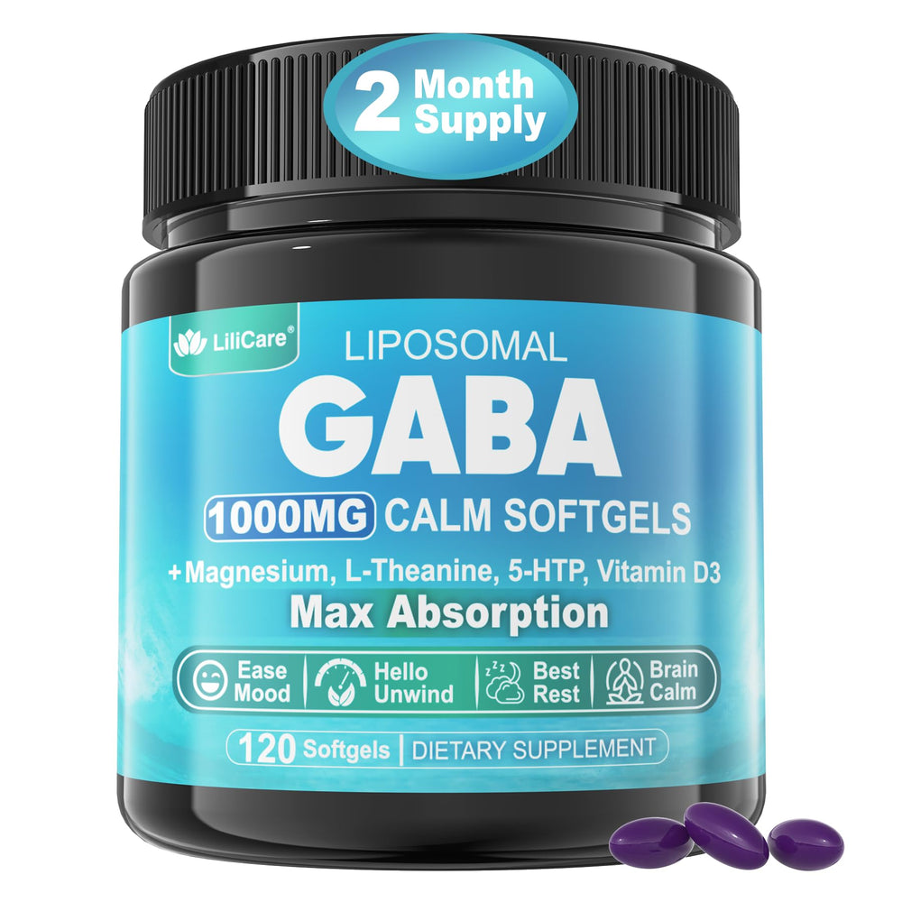 LILICARE GABA 1000 mg liposomal supplement bottle