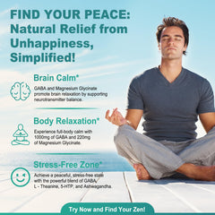 GABA sleep support with 5-HTP and L-Theanine for restful nights