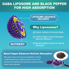 Label showing GABA and supplement ingredients