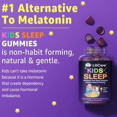 Child sleeping peacefully after taking LILICARE Kids Sleep Gummies