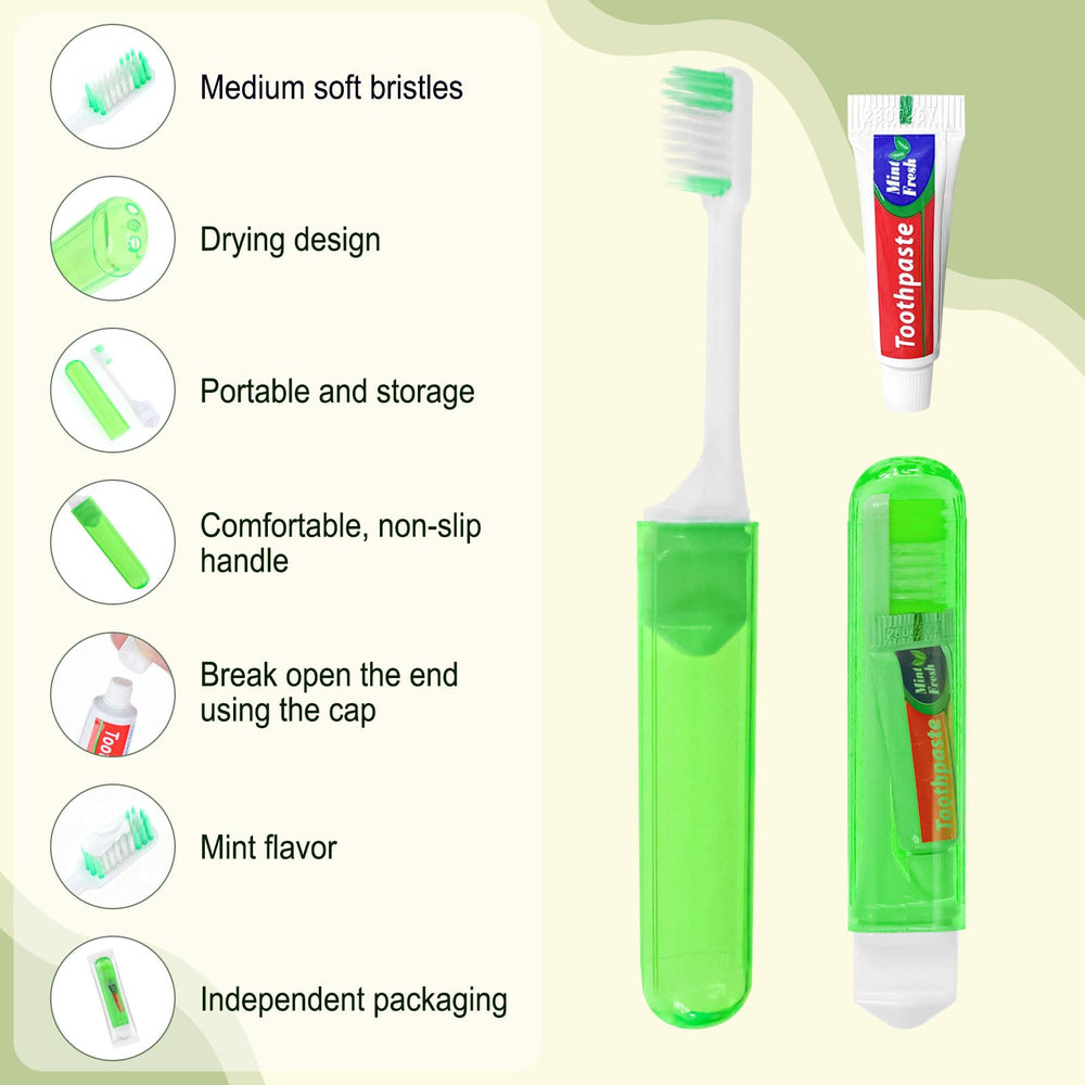 Travel toothbrush with storage case and foldable design