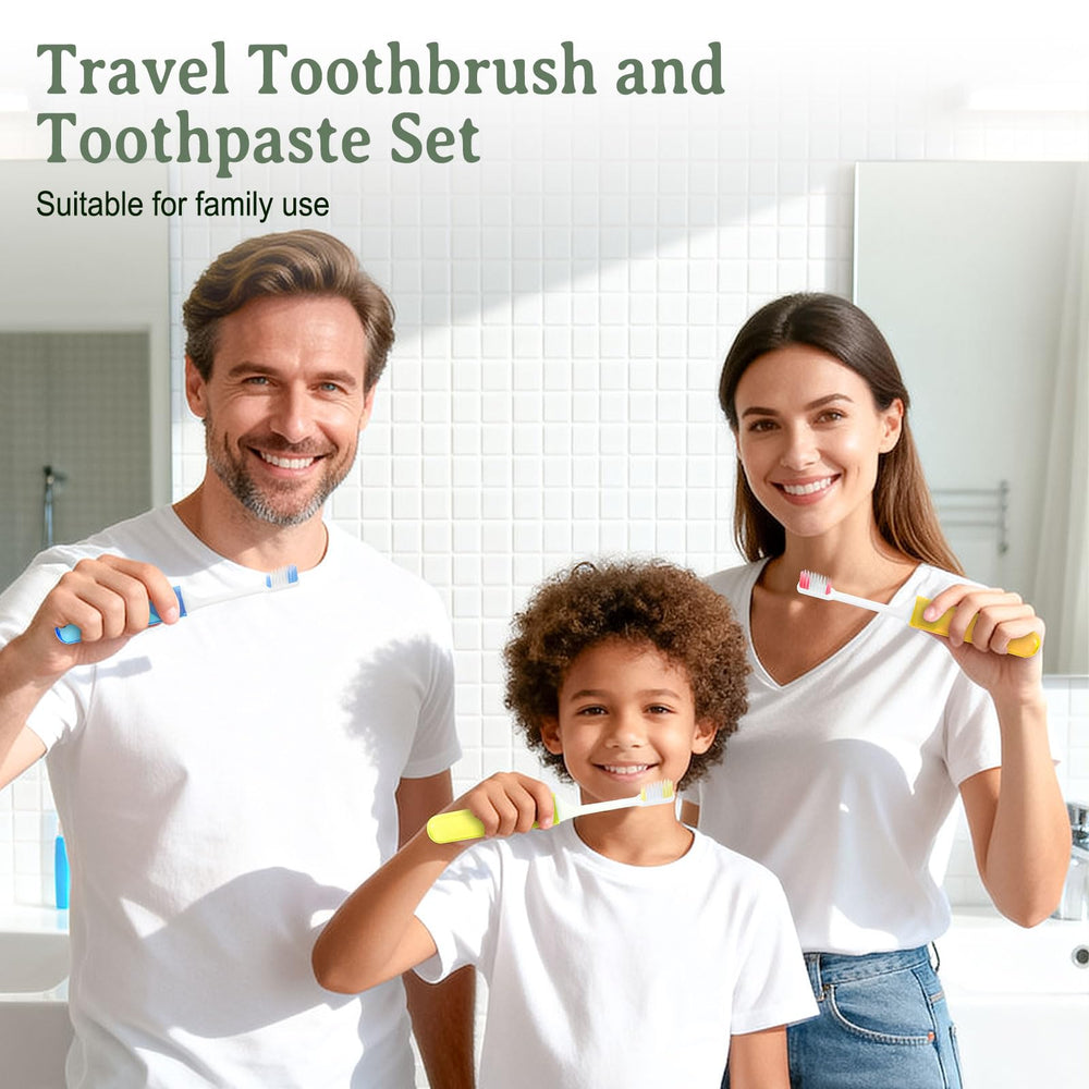 2-in-1 foldable travel toothbrush and case