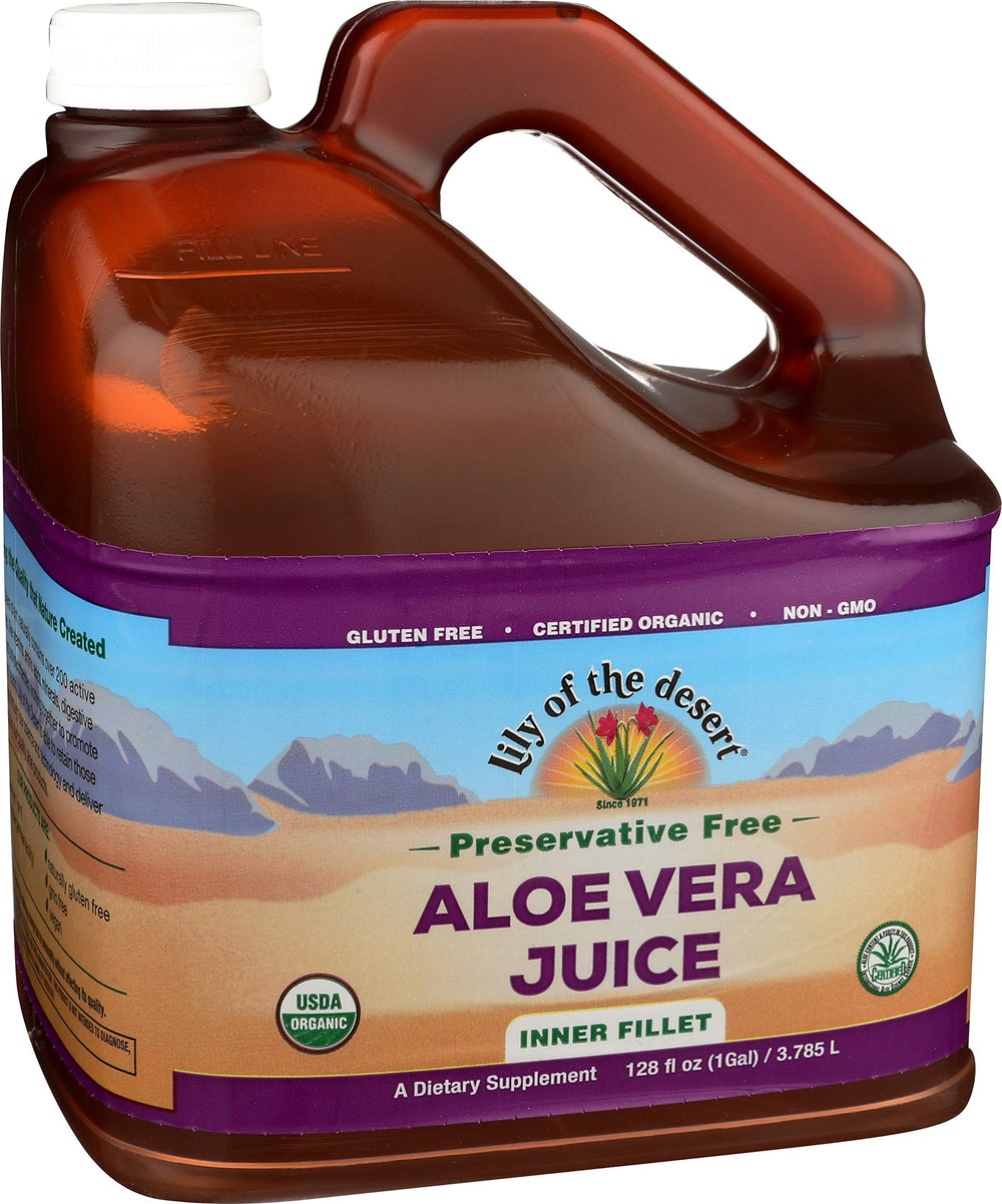 Lily of the Desert Organic Inner-Leaf Aloe Vera Juice 128 oz bottle