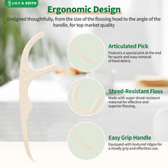Adults using LILY & EDITH biodegradable floss picks