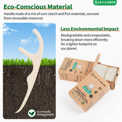 Eco-friendly zero waste packaging for dental floss picks